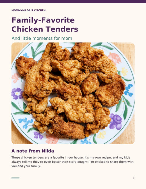Family-Favorite Chicken Tenders free ebook with crispy homemade chicken tenders